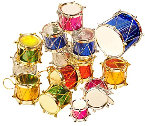 Cabilock 30pcs Christmas Drum Hanging Decor Weihnachtsbaumparty-verzierung (gemischter Stil)