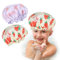 Prasacco 2 Pack Kids Shower Caps, Waterproof Toddler Shower Cap Double Layer Bonnets Cute Shower Hat Soft Kids Sleeping Cap Elastic Band Bonnet Reusable Shower Cap for Toddler Boy Girl (Pink)