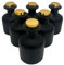 X6 150ml Empty Refillable Glass Diffuser Bottles Diffuser Jars. With Gold Stopper Bungs | Aromatherapy Container Fragrance Accessories Use for DIY Replacement Reed Diffuser (Matte Black)