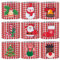 AYMQC Weihnachten Serviettenringe Xmas Serviettenhalter Ringe Serviettenring Schnallen für Weihnachts Partei Tabellen Dekoration 18 Stück (Rot)