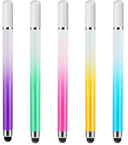 Dimeho Eingabestifte 5 Stück Tablet Stift für Alle Tablets Universal 2 in 1 Stylus Pen Touchscreen Stift Hohe Präzision und Empfindlichkeit für Alle universellen Touchscreen-Geräte