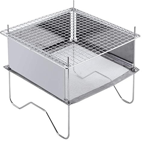 KWMAEEUID Grills Outdoor Camping Herd Edelstahl Klapp Lagerfeuer Grill Brennen Brennholz Herd Mini Feuerstelle Tragbare Picknick Herd