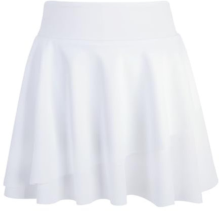 Bezioner Gonna Tennis Ragazze con Tasche e Pantaloncini Gonne Pantalone Sportiva A Pieghe Gonnellino Tennis Gonna Uniforme Scolastica Bianco XL(10-12 Anni,130-150 cm)