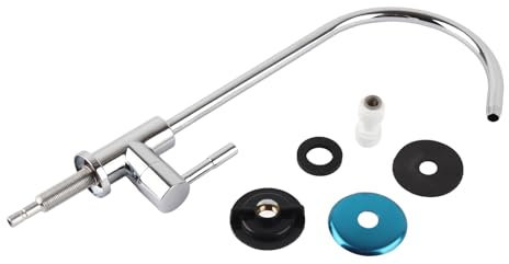 WPKD BLUEIY Robinet Cuisine,Robinet en Alliage de Zinc 1/4 à Rotation à 360 Degrés,Robinet à Col de Cygne pour évier de Cuisine,Système de Filtre à Eau Potable à Osmose Inverse