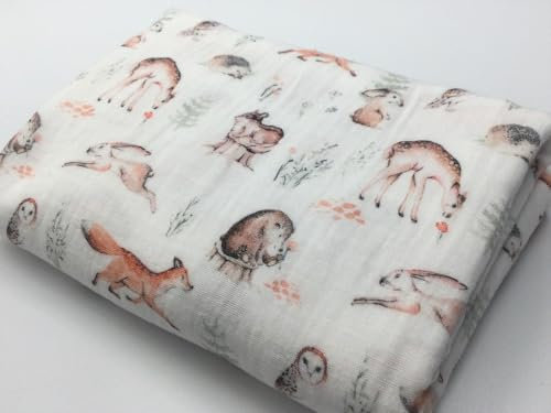 Musselin | Double Gauze | WALDTIERE | ab 0,5 m | Meterware
