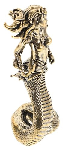 OSOLADY Griechische Medusa Figurine Aus Einzigartige Snake Goddess Statue Für Home Decor Sammlerstück Antikem Stil Detailreiche Handwerkskunst Kraftvolles Symbol Für Stärke Und