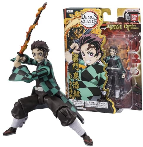 BANDAI - Ultimate Legends HD - Figurina Demon Slayer 12 cm - Tanjiro Hinokami Kagura - Licenza ufficiale Demon Slayer - Figurina articolata Tanjiro - Giocattolo per bambini 4 anni e + - VE88969