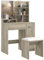 HOMCOM Dressing Table with Mirror and Stool, Vanity Table, Modern Makeup Desk with Drawer, Storage Cabinet and Adjustable Shelf for Bedroom, Natural Wood Finish