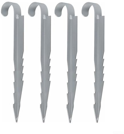 Besttoolifes Outdoor-Bodenanker-Set, 4 Stück, robuster Metall-Grabanker, 330 mm, verzinkter Stahl, Schaukel, fester Bodennagel, rostfrei, stabil, sicher für Gartengeräte