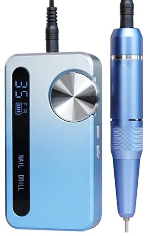 Nail Polisher,Portable Nail Drill with LCD Display, 35000 RPM High Speed, 10H Battery Life, USB-C Power Bank Function, Low Noise & Anti-Slip, for Home & Professional Nail Care.