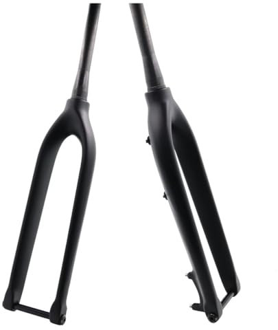 KANGXYSQ 27,5 Zoll Mountainbike Starrgabel 1-1/2'' Konisches Rohr Carbon Fahrrad Vorderradgabeln Scheibenbremse Fahrradgabel Steckachse 15 X 100 Mm(Matte Black)