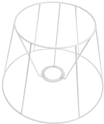 Gatuida Soporte para Pantalla de Lámpara de Escritorio Estructura Metálica de Hierro en Color Blanco, Adecuado para Lámparas de Alambre y Decoración Hogar