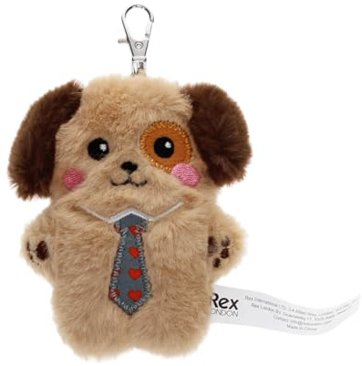 dotcomgiftshop Rex London Fluffy keyring bag charm - Dog