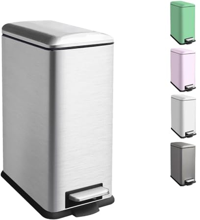 Ullege Kitchen Bin, 30L Pedal Bin with Lid, Large Rubbish Bin for Kitchen
