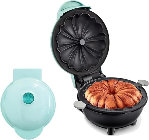 Mini Macchina per Torte Elettrica, Macchina per Ciambelle da 350 W con Rivestimento Antiaderente, Macchina per Waffle da Banco per Uso Domestico per Colazione Dessert Utensili da Pasticceria