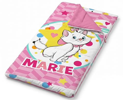 Disney Cars/Minnie Mouse/Marie Cat/Spiderman Avengers Kinder-Schlafsack 70×140 cm | Leichter & Warmer Schlafsack aus 100% Polyester mit Reißverschluss | Ideal für Schulausflüge & Übernachtungen