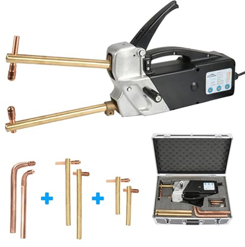 ZHJOPP Portable spot welding tool,Sheet metal repair tool,Electric spot welder machine,Replaceable welding electrode arms