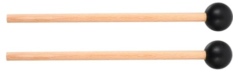 Marimba Schlägel, Schwarz, 1 Paar für Schlaginstrumente | Artikulation, Griffige Oberfläche, Passend für Xylophon und Glockenspiel, Zubehör für Orff Instrumente