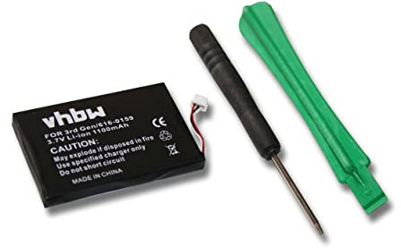 vhbw Akku kompatibel mit Apple iPod M9244LL/A, M9245LL, M9244LLA, M9245LLA, M9245LL/A MP3-Player Musik Player (1100 mAh, 3,7 V, Li-Ion)