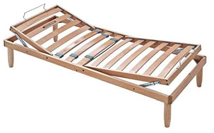 EVERGREENWEB Lattenrost 90 x 200 cm aus Natürliche Buchenholz, Manuelle Wendung, Kopf und Fuß verstellbar & Matratzenhalter,Othopädisches Klappbett mit Steifigkeitsreglern 4 Beine abnehmbar | ORANGE