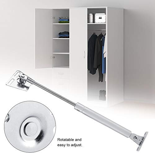 Gasdruckfeder Türheber Pneumatische Unterstützung Hydraulische Gasfeder Stütze für Küche Badezimmer Schrank Tür und Spielzeugkiste Scharnierhalter silberfarben