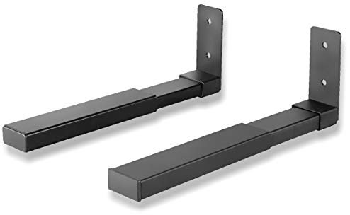 Suptek Soundbar-Wandhalterung, Lautsprecher-Wandhalterung. 1 Paar Lautsprecherständer, Dual-Lautsprecher-Halterung für Lautsprecher mit schwerem Mittelkanal, SPLK201, Schwarz