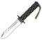 Aitor Cuchillo Jungle King II con Hoja de Acero INOX X42 de 13,5 cm y empuñadura Hueca de permulal de 13,5 cm + Kit Supervivencia + portabotellas Regalo