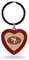 Rico Industries NFL San Francisco 49ers NFL Schlüsselanhänger in Herzform, Strass, Rot, 7,6 cm lang
