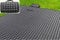 JameStyle26 Picknick Decke 150x200cm Leine Baumwolle Matte Campingdecke Outdoor & Indoor Stranddecke Tupfen Beach wasserdichter Unterboden (Schwarz)