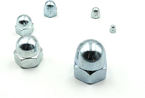 100 Stück M6 Hutmutter/DIN 1587 / Sechskant/Mutter/Material: Stahl galvanisch verzinkt Güteklasse: 8.8 / Ziermutter