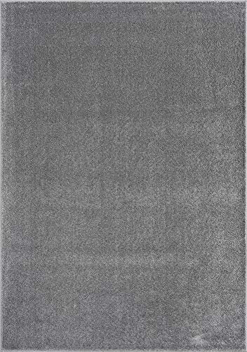 Mia's Teppiche Emma Wohnzimmer Teppich, Kurzflor, 60x110 cm, Anthrazit