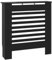 vidaXL Heizkörperverkleidung mit horizontalen Latten Heizungsabdeckung Heizungsverkleidung Heizkörperabdeckung Heizung Abdeckung Heizkörper MDF Schwarz 78cm