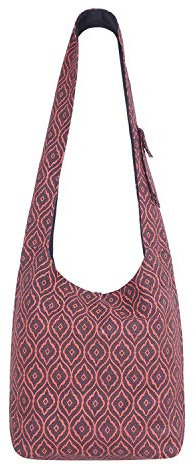 Vishes Unisex Umhängetasche Schultertasche - Tasche zum Umhängen für die Schulter 70er 80er Retro braun