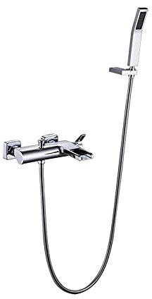 Robinet De Baignoire en Cuivre, Robinetterie De Douche Mural en Cascade, Mitigeur d'eau Chaude Et Froide, Ensemble De Douche De Salle De Bain, Interface Universelle 4 Points