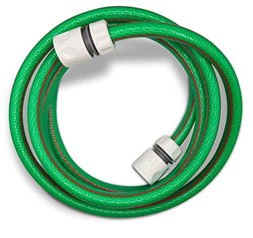 MYPURECORE Premium Garden Hose With 2 Connectors - Green Flexible 3m Pressure Hose for All Seasons - 6-Layer PVC With Durable Reinforcement - Ideal for Watering, Gardening