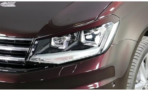 RDX Racedesign Scheinwerferblenden kompatibel mit Volkswagen Caddy IV 2015-2020 (ABS)