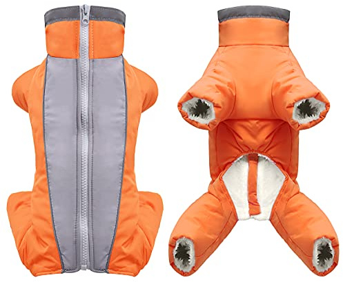Hundejacke Hundemantel Wasserdicht Fleece gefüttert Warme Winterjacke Hunde Bekleidung für Winter Herbst