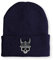 tshirtladen Wikinger Skull Design Statement Wintermütze Mütze Beanie für Damen und Herren, Farbe: Navy