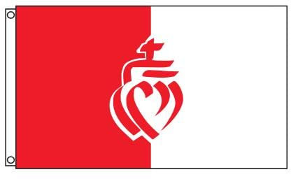 Stormflag Drapeau Département de la Vendée 3x5ft Drapeau cœur vendéen 90x150cm Polyester 90g avec œillets et Double couture
