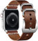 Bandsie Lederarmband kompatibel mit Apple Watch Armband 44mm 45mm 42mm 49mm für Männer/Frauen, Klassisch Echtes Leder Ersatzarmband für iWatch SE/Ultra/Ultra 2/Series 9 8 7 6 5 4 3 2 1, Hell Braun