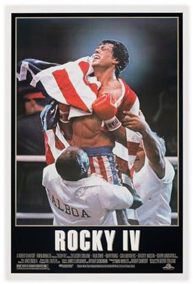 EYEZER Rocky IV (1985) Filmposter auf Leinwand, Poster, Wandkunst, Dekor, Bild, Gemälde für Wohnzimmer, Schlafzimmer, Dekoration, ungerahmt, 40 x 60 cm