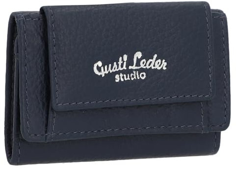 Gusti Geldbörse Leder -Omar Damen und Herren Portemonnaie Geldbeutel Brieftasche Blau Leder