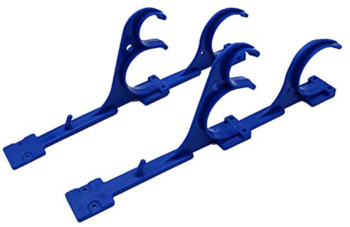 MSCHENZW Swimming Pool Pole Hanger Set Made of Plastic with Multifunctional Hook for Leaf Rake Skimmer Vacuum Hoses