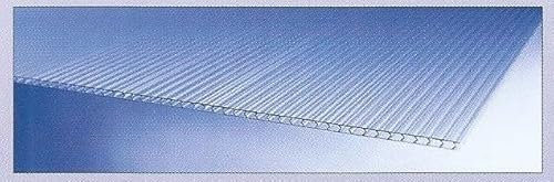 Polycarbonat Hohlkammerplatten - Doppelstegplatten 4 mm - Zuschnitte für Gewächshäuser - Länge: 1250 mm - Breite 600 mm (4)