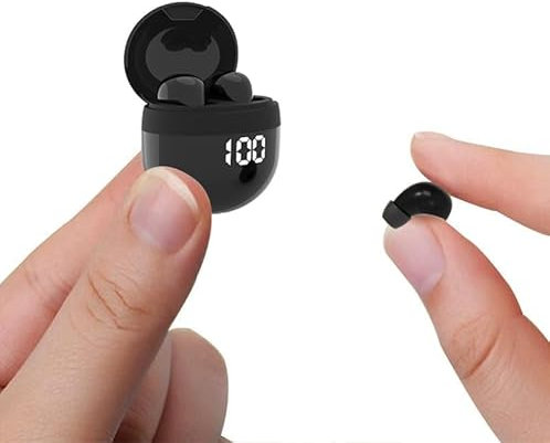 Invisible Earbuds Tiny Earphones Mini Ear Buds Gym Headphones Wireless Hidden Earphones ENC Wireless Earbuds Bluetooth 5.3 Soft Headphones for Small Ears Running Side Sleeping Work for iPhone Android