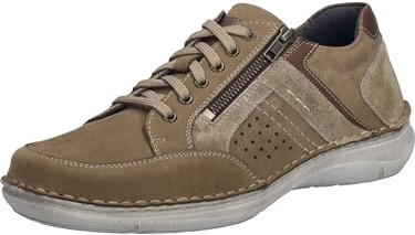 Josef Seibel Herren Low-Top Sneaker New Anvers 87,Weite K (Extra weit),Wechselfußbett,Laufschuhe,schnürschuhe,Sand-Kombi,44 EU