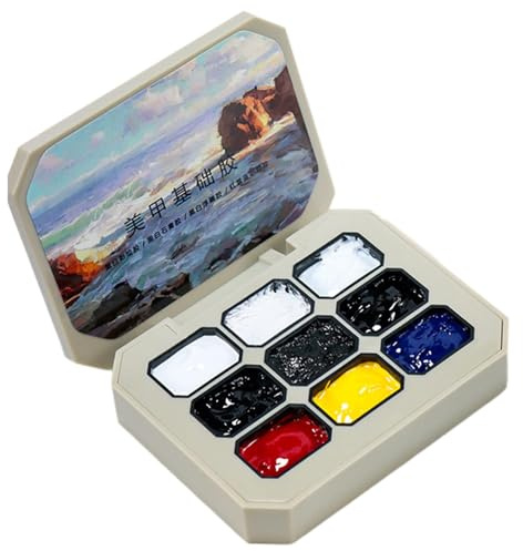 ell Gel Nagellack Set – 9 Farben Schimmer Gel für Maniküre, Cremige Gelpolierpalette für Frauen, Perfekt für Zuhause und Reisen
