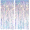 Alaoo 2PCS 2M Tinsel Curtain, Aluminum Foil Fringe Curtain, Hanging Door Streamers, Party Streamers Curtain Decorations for Birthday Party Wedding Graduation Christmas Photo Backdrop, Coloured