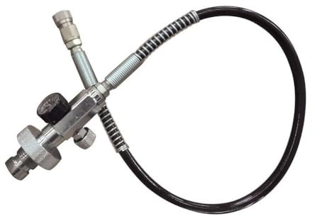 CHIMHOON Kit de charge PCP 4500 PSI - 300 bar - Valve de purge - Manomètre avec tuyau - Adaptateur de recharge d'air G5/8 - Paintball PCP - Station de charge - Adaptateur de remplissage - Jauge de