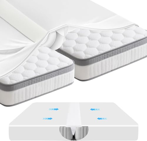 Oupuven Copriletto per Unisci Materassi Singoli in Matrimoniale 200x190cm Unisci Materassi con cameretta a Ponte Elimina Le Cuciture del Letto per Coppie e Famiglie